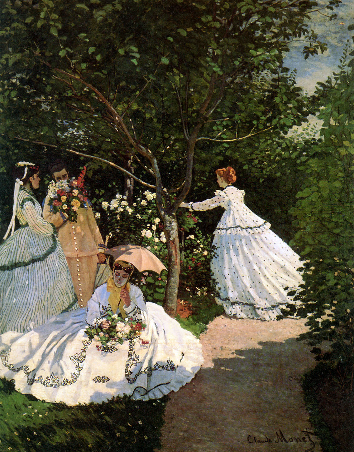 Women in the garden 1866